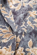 Sky Blue Floral Print Smocked High Waist Long Sleeve Maxi Dress - MarkoFit