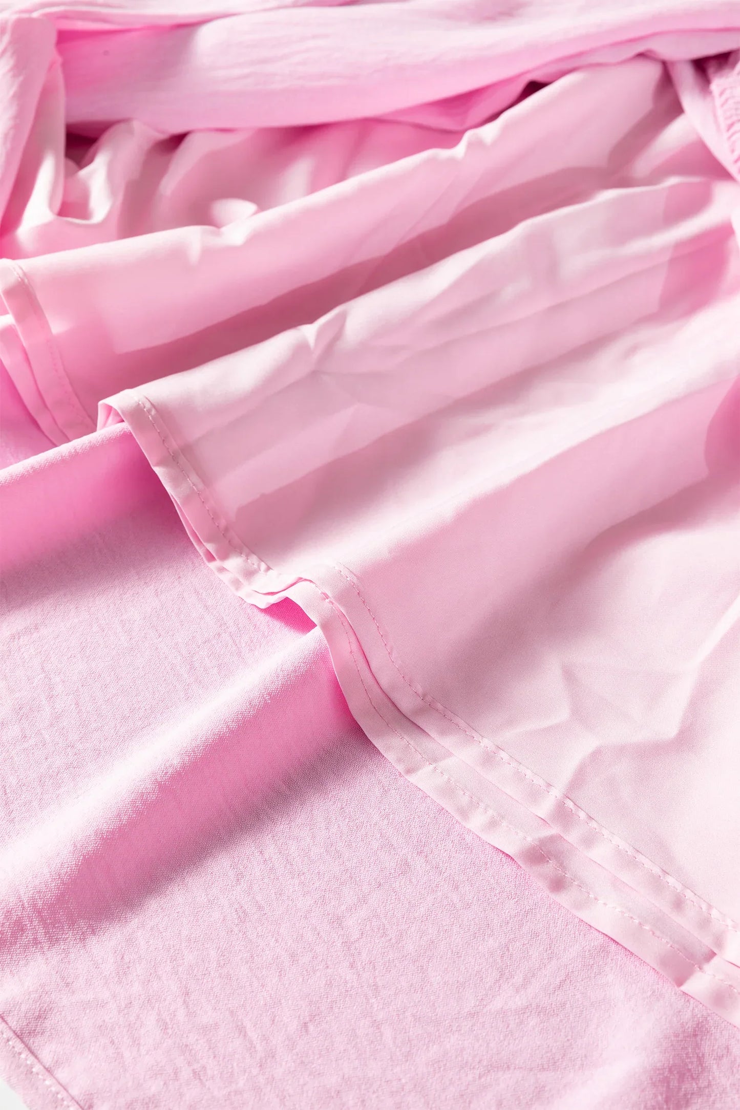 Pink Smocked Bodice Flutter Sleeve Fit Flare Tiered Midi Dress - MarkoFit