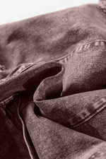 Goat Vintage Washed Denim V Neck Suspender Mini Dress - MarkoFit