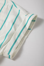 Mint Green St Patricks Striped Wide Short Sleeve Shift Mini Shirt Dress - MarkoFit