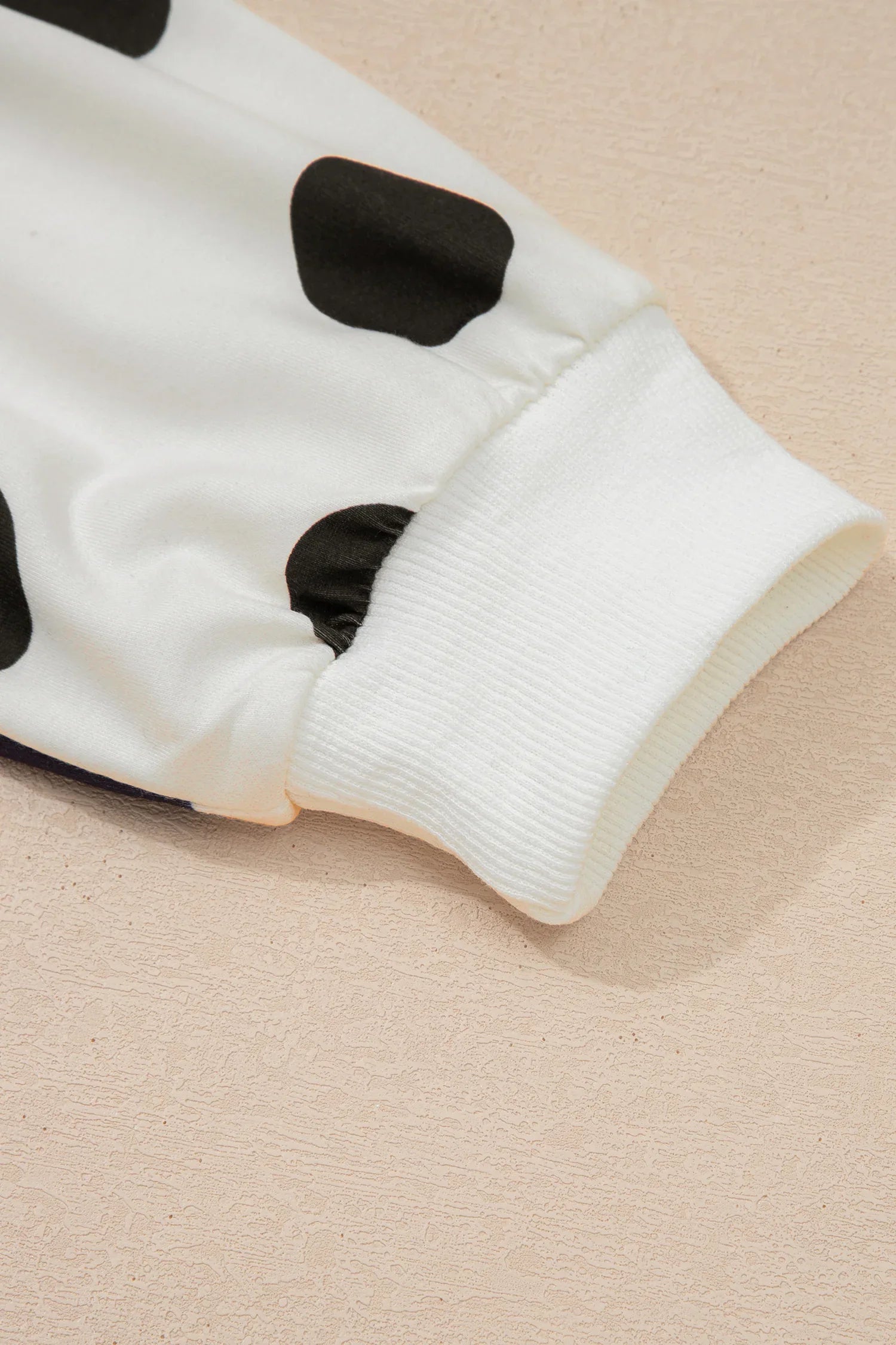 White Polka Dot Printed Long Sleeve Flared Mini Dress - MarkoFit