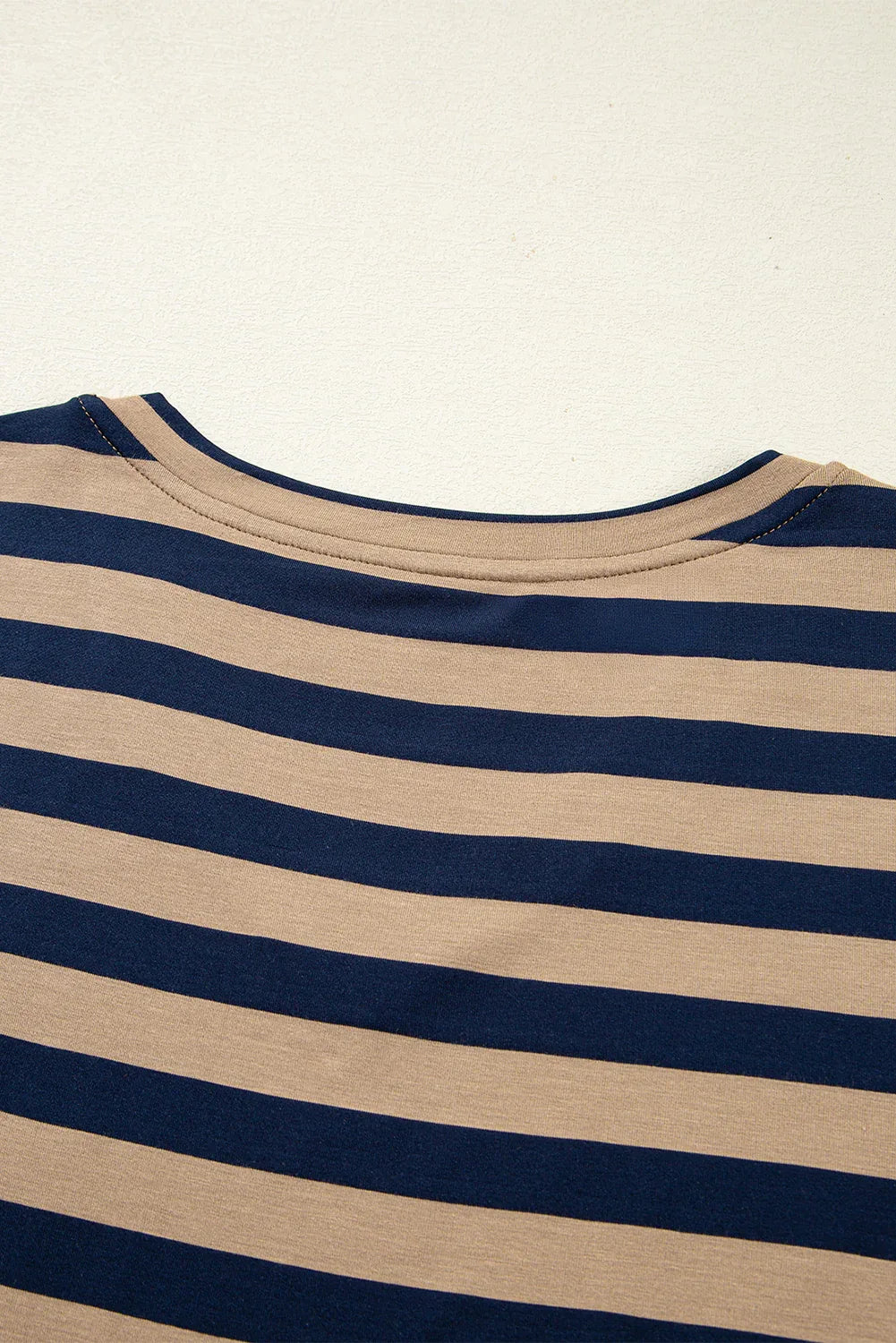 Black Stripe Print V Neck Maxi Dress with Side Splits - MarkoFit