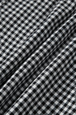 Black Contrast Trim Plaid Print Plus Size Shorts - MarkoFit