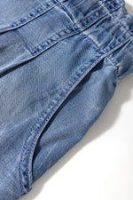 Dusk Blue Raw Hem Lace-up High Waist Plus Size Denim Shorts - MarkoFit