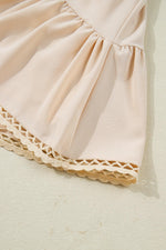 Parchment Plus Size Frilled Elastic Waist Lace Trim Boho Ruffled Shorts - MarkoFit
