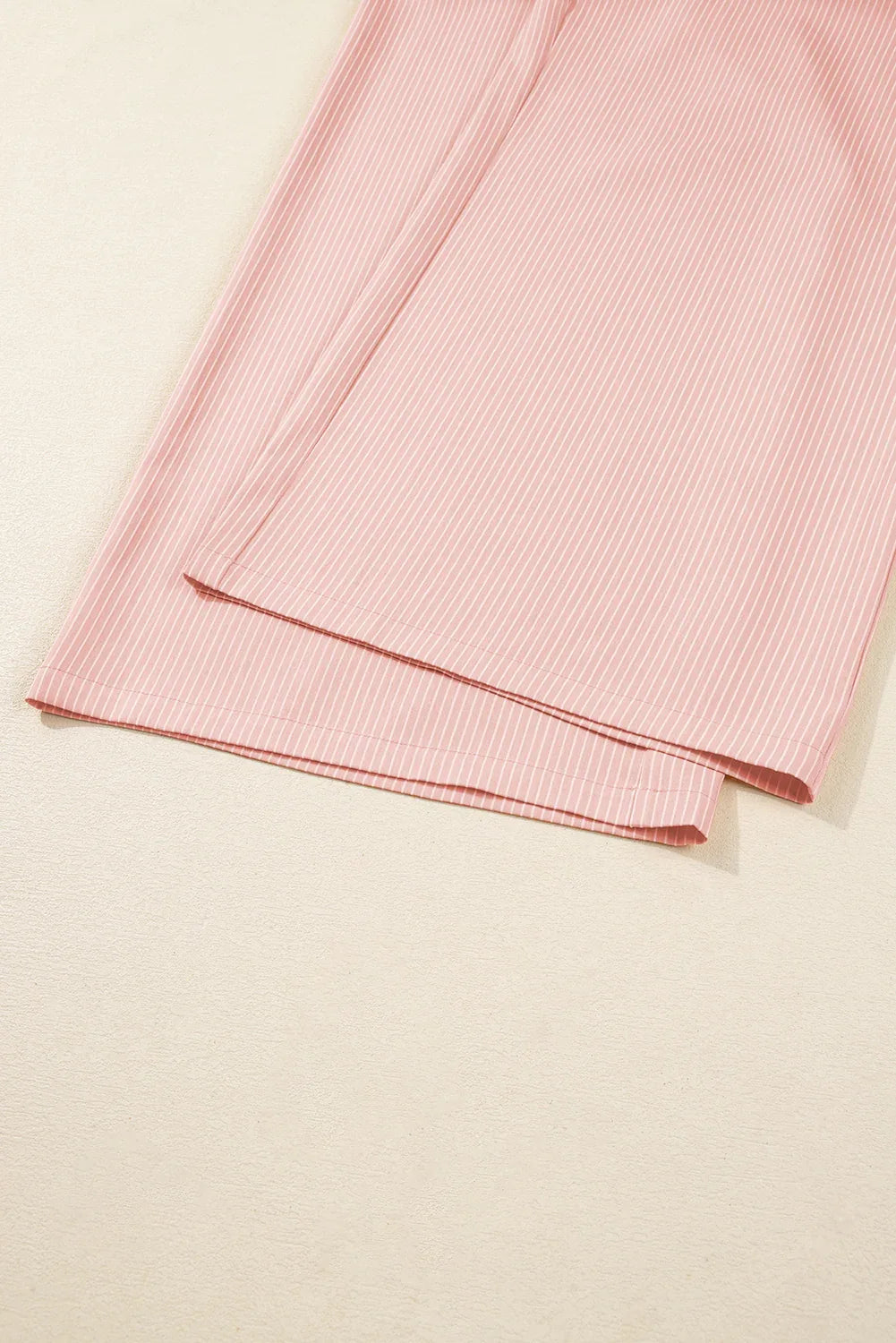 Pink Stripe Drawstring Plus Size Loose Pants - MarkoFit