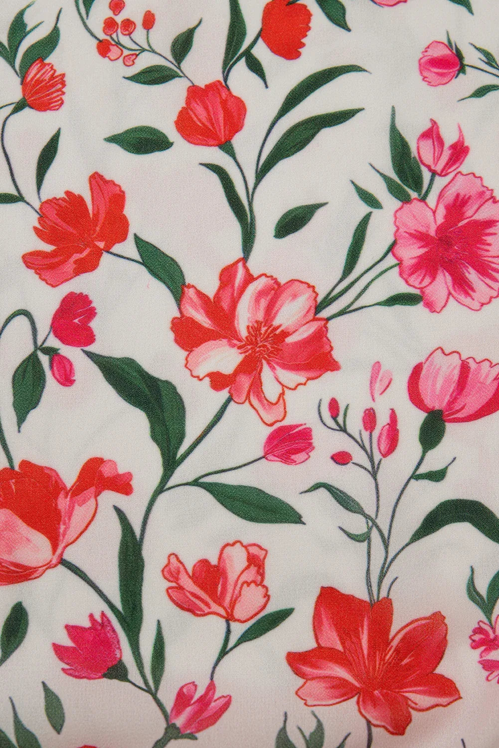 Pink Plus Size Floral Square Neck Puff Sleeve Ruffle Maxi Dress - MarkoFit