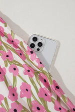 Pink Plus Size Ruffle Trim Square Neck High Waist Floral Maxi Dress - MarkoFit