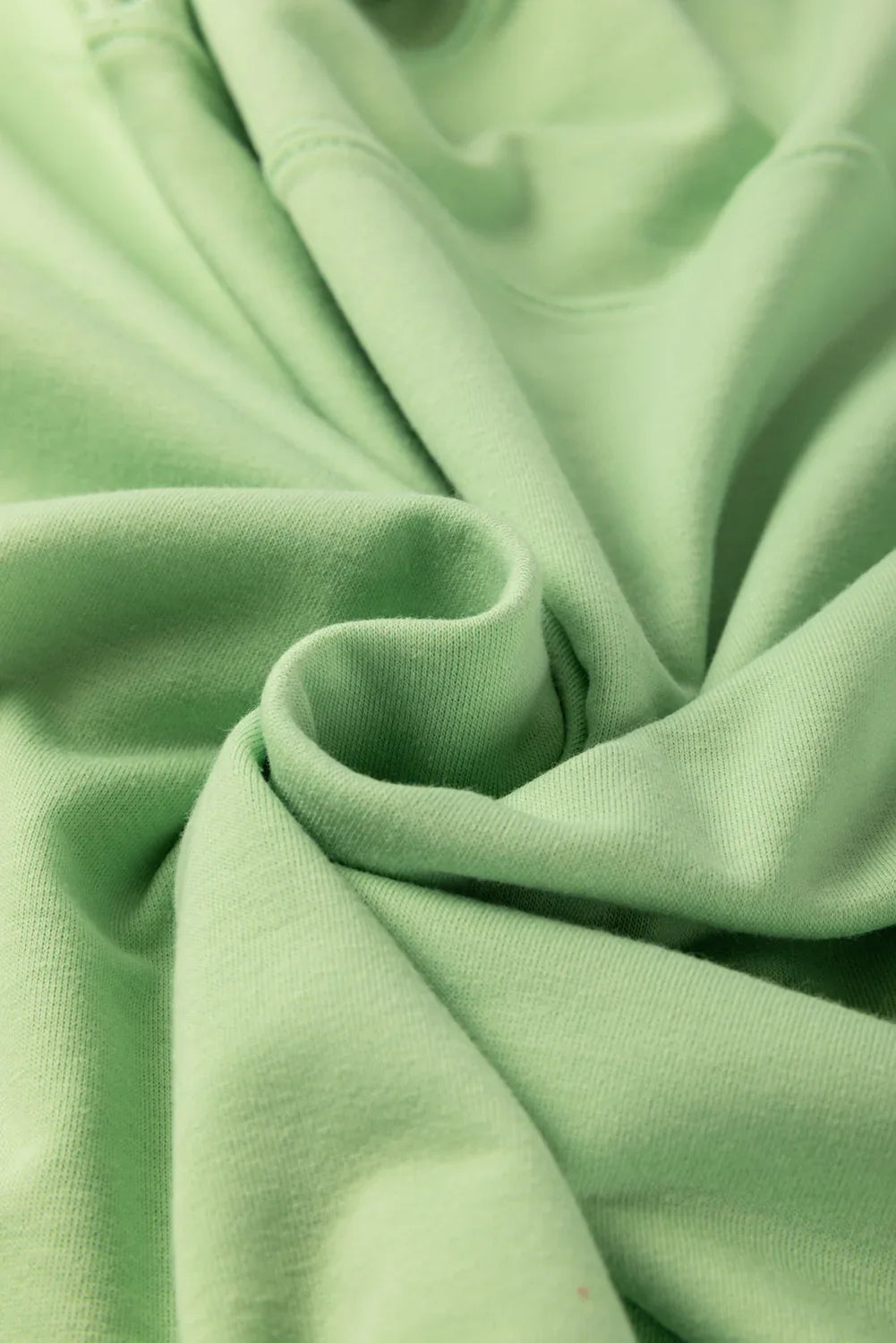 Meadow Mist Green Plus Size V Neck Drop Shoulder Tee Loose Shorts 2pcs Outfit - MarkoFit