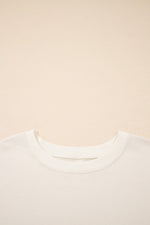 Apricot Camo Print Patchwork Sleeve Raw Hem Plus Size Sweatshirt - MarkoFit