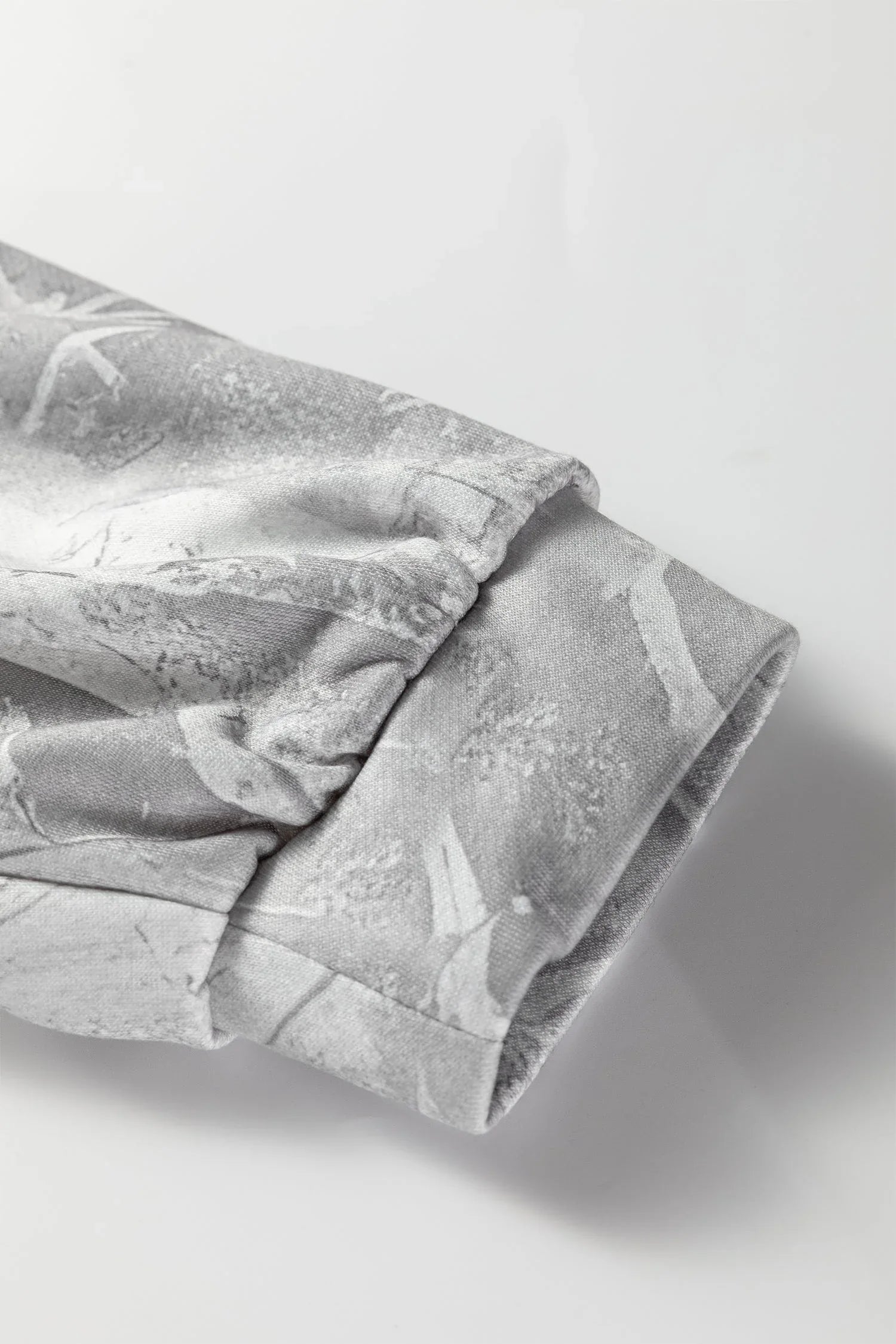 Gray Plus Size Camouflage Woodland Print Oversized Sporty Hoodie - MarkoFit