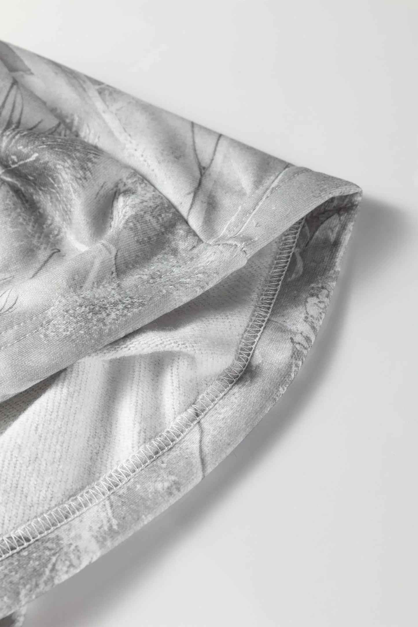 Gray Plus Size Camouflage Woodland Print Oversized Sporty Hoodie - MarkoFit