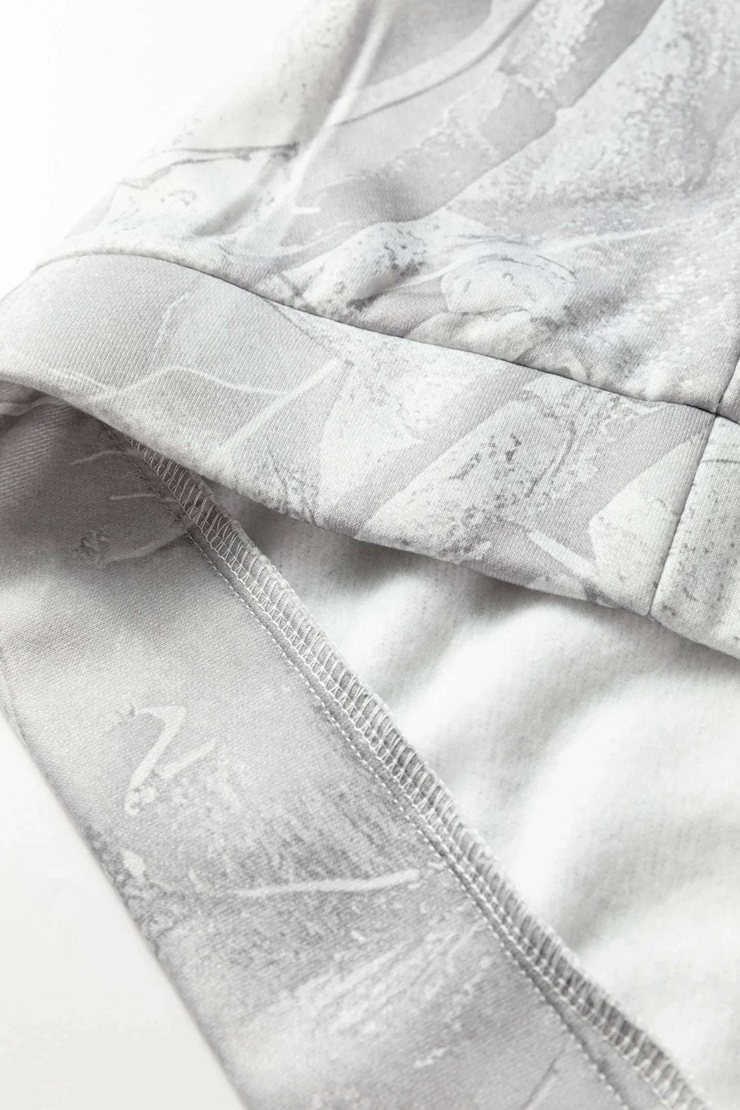 Gray Plus Size Camouflage Woodland Print Oversized Sporty Hoodie - MarkoFit