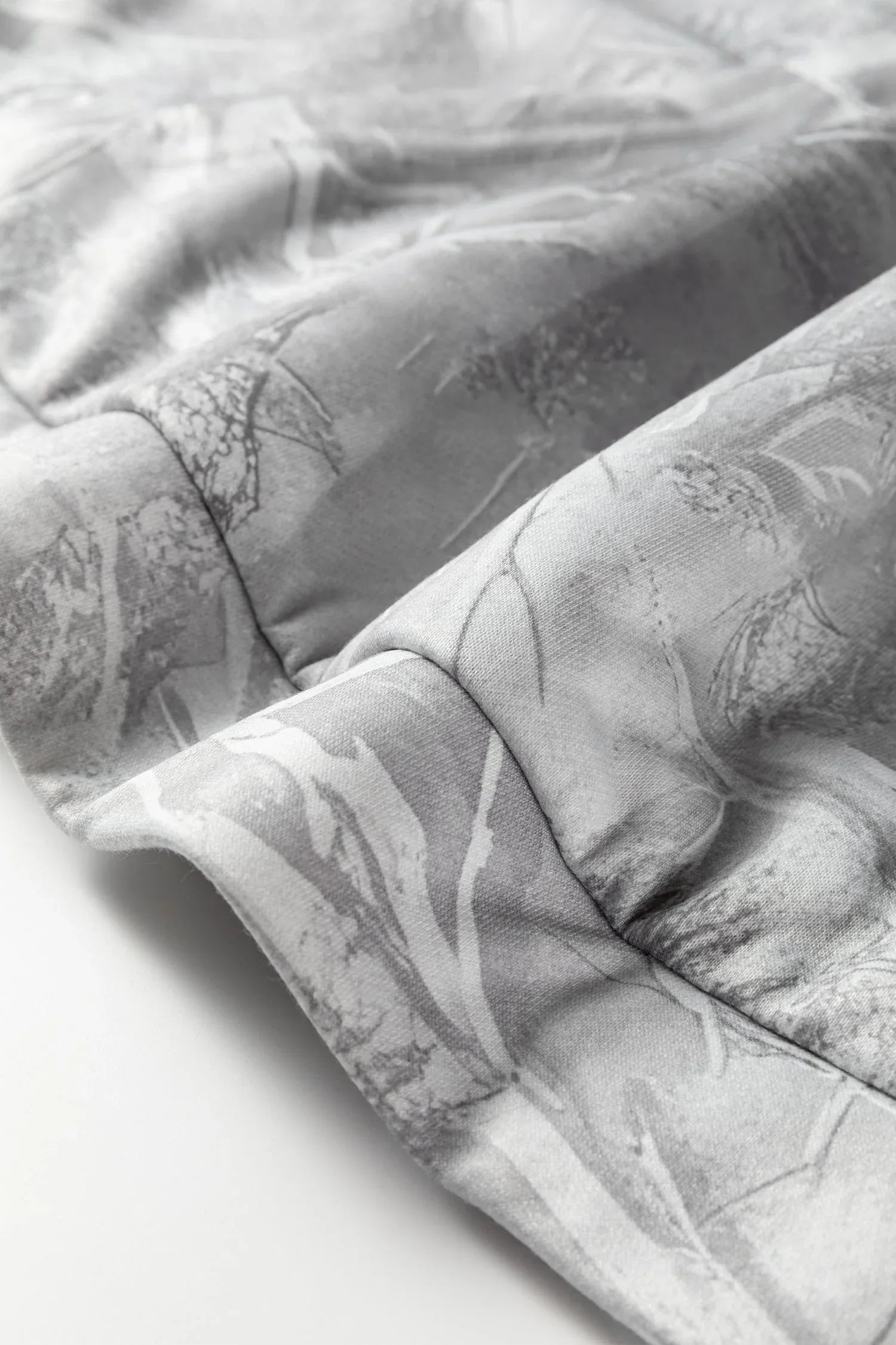 Gray Plus Size Camouflage Woodland Print Oversized Sporty Hoodie - MarkoFit