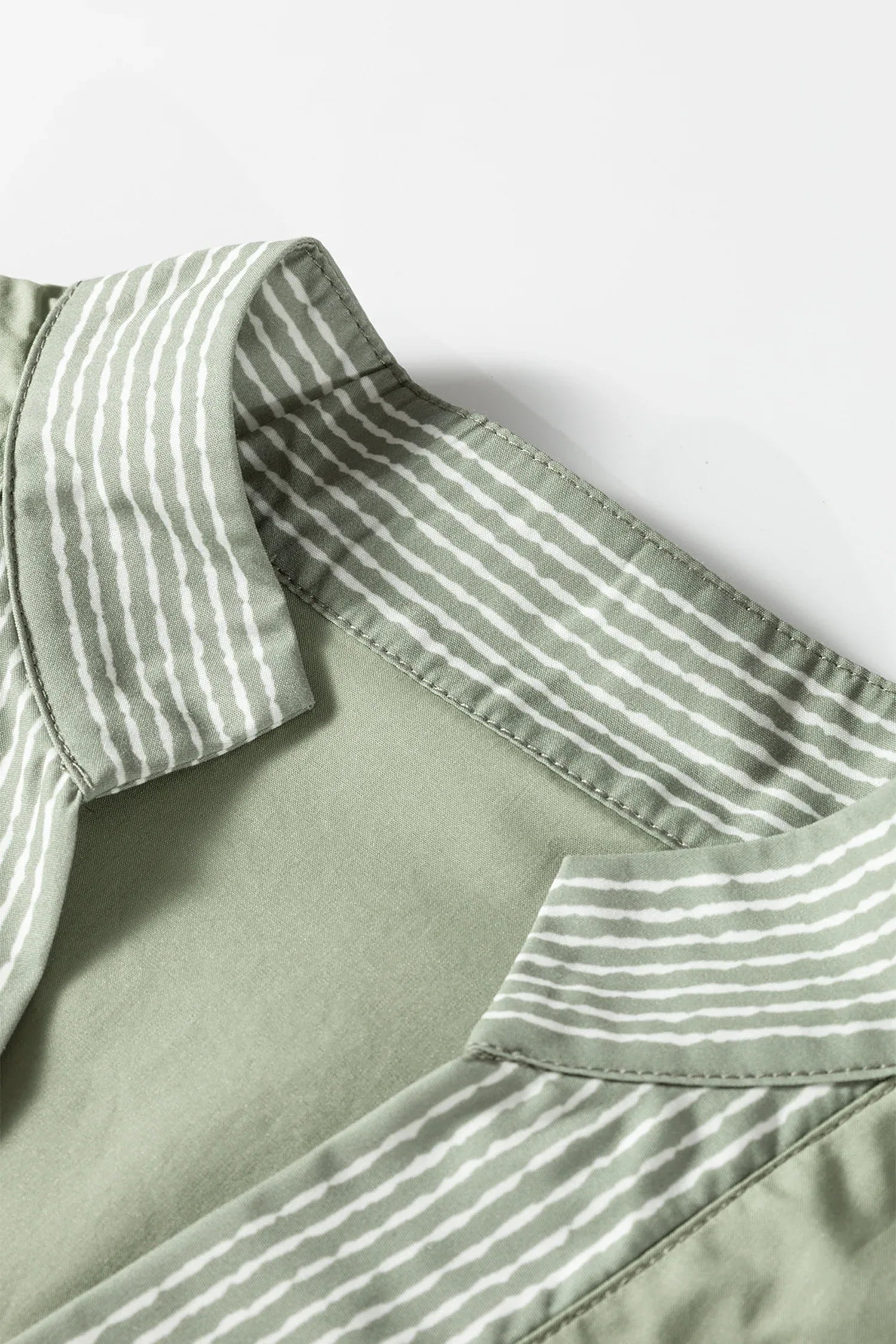 Grass Green Floral Puff Sleeve Contrast V Neck Patchwork Blouse - MarkoFit