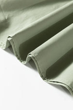 Grass Green Floral Puff Sleeve Contrast V Neck Patchwork Blouse - MarkoFit