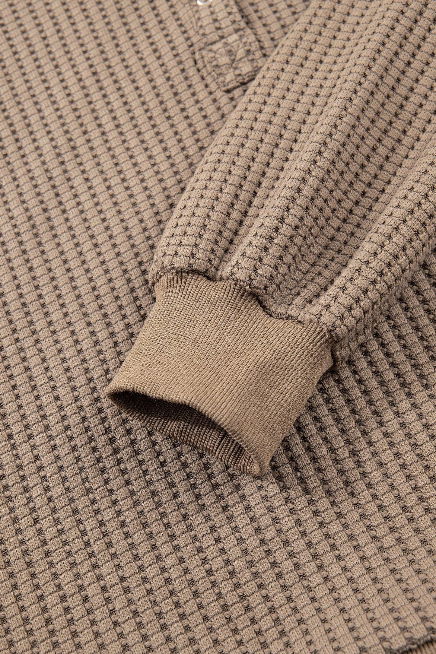 Casual Solid Color Textured Snap Button Collared Baggy Top - MarkoFit