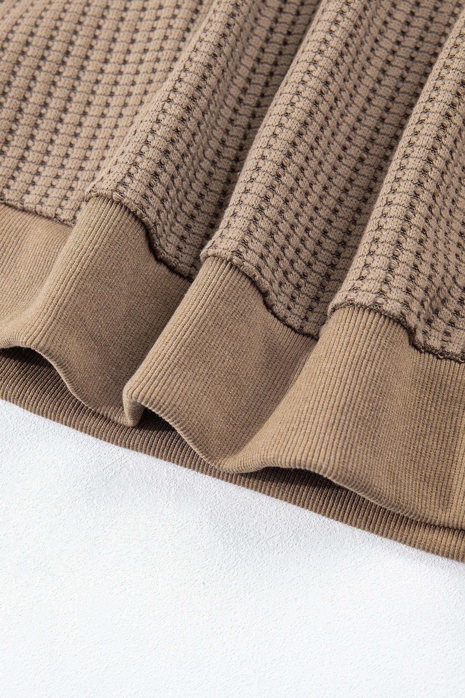 Casual Solid Color Textured Snap Button Collared Baggy Top - MarkoFit