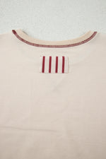 Red Stripe Sleeve Patchwork Casual Knit Top - MarkoFit