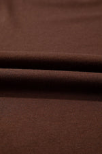 Coffee Varsity Striped Detail Drop Shoulder Oversized Sweatshirt - MarkoFit