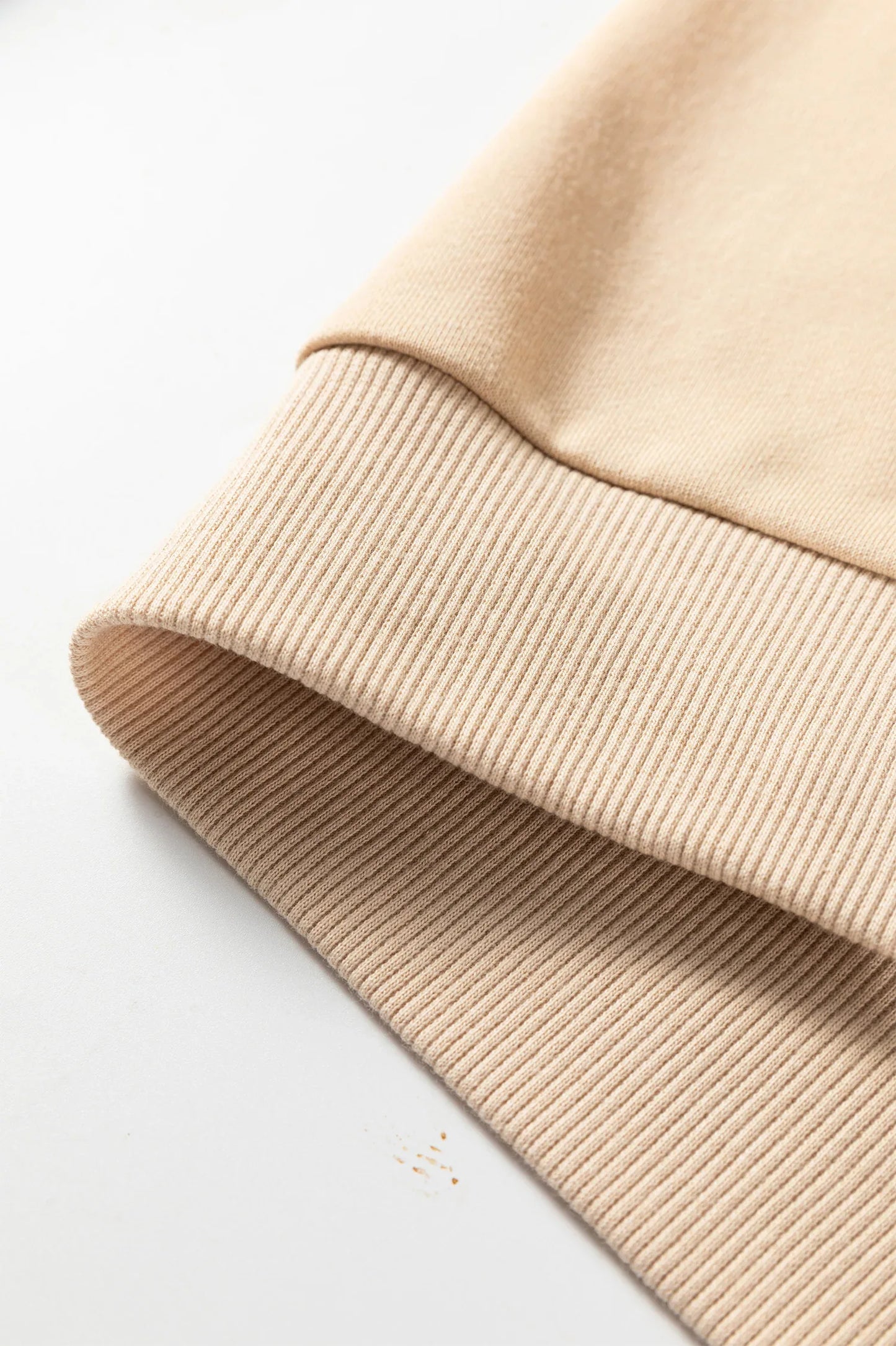 Parchment Embroidered Flower Pattern Drop Shoulder Sweatshirt - MarkoFit