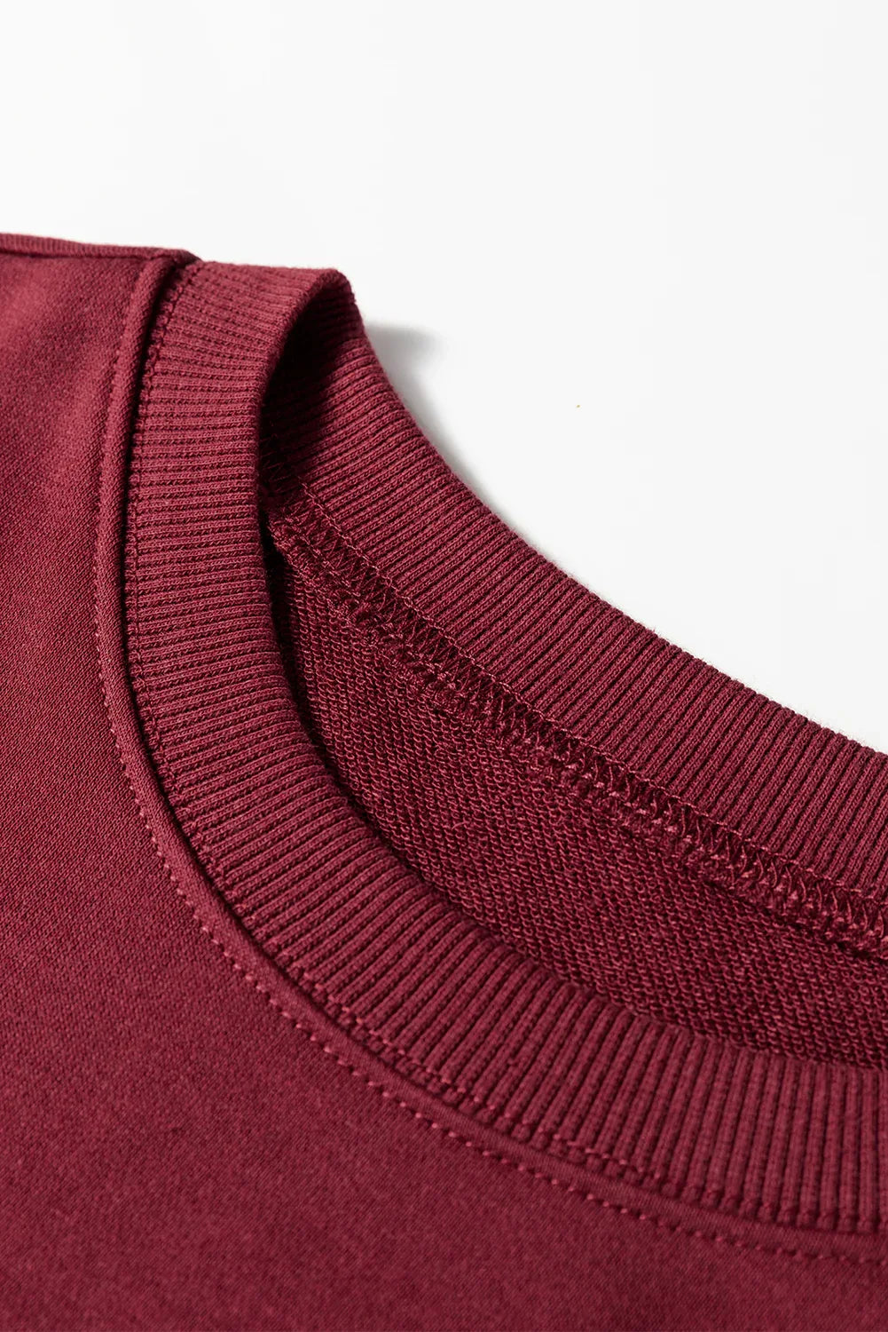 Red Dahlia Varsity Striped Detail Drop Shoulder Oversized Sweatshirt - MarkoFit