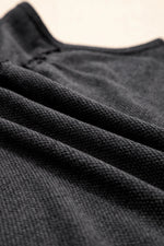 Dark Grey Tiered Frill Trim A-line Tank Top - MarkoFit