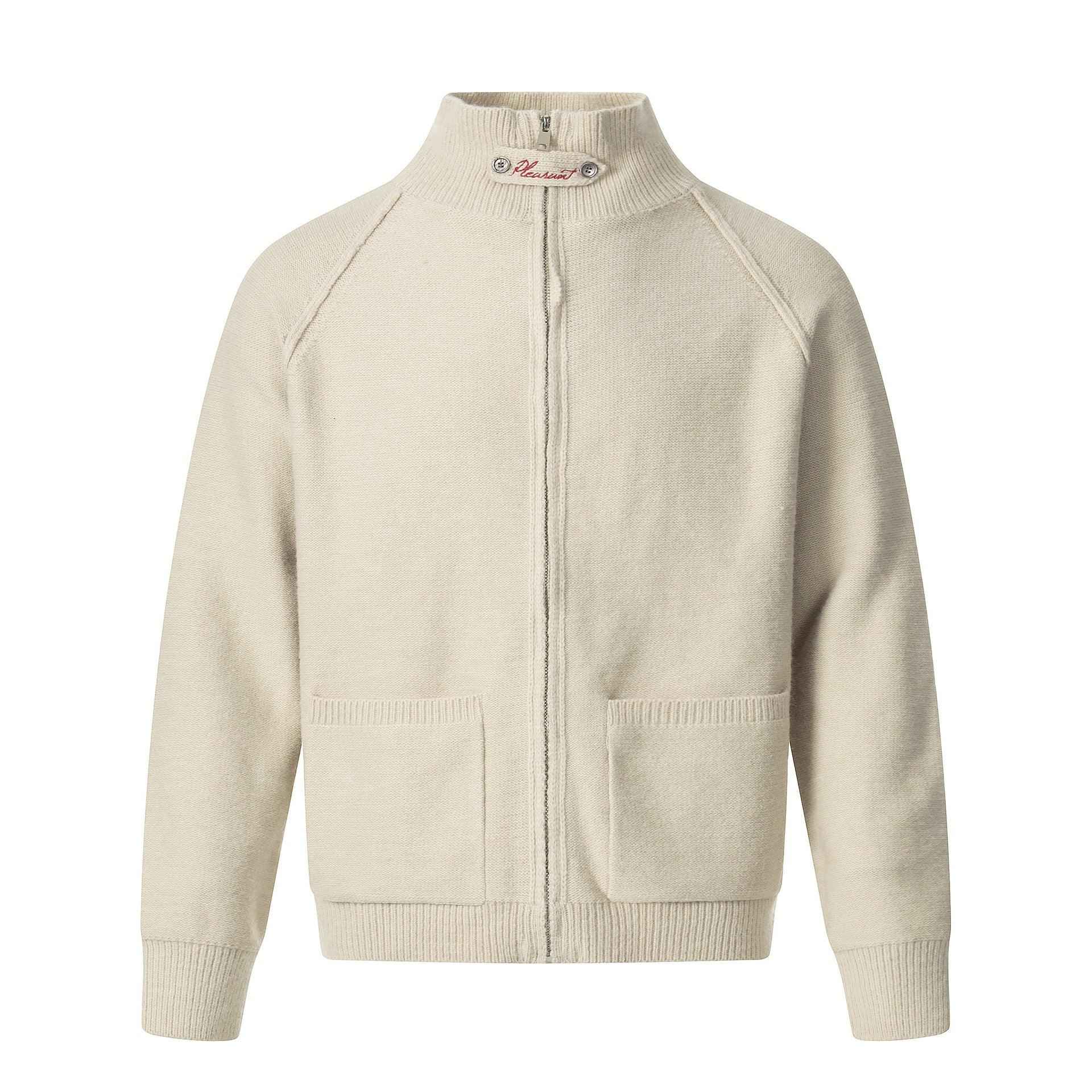 High neck sweater jacket zipper knit sweater for men - MarkoFit