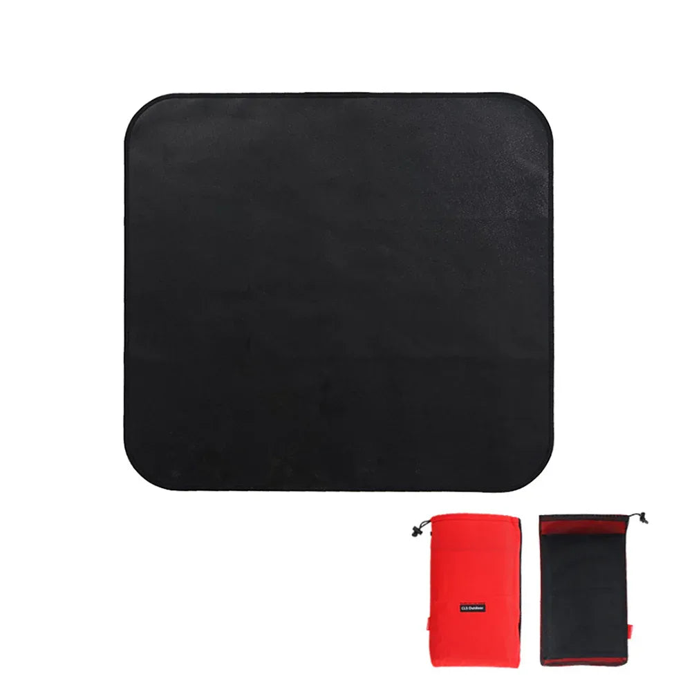 Outdoor camping silicone fireproof cloth picnic barbecue insulation pad flame retardant cloth high temperature fire blanket fiberglass cloth - MarkoFit