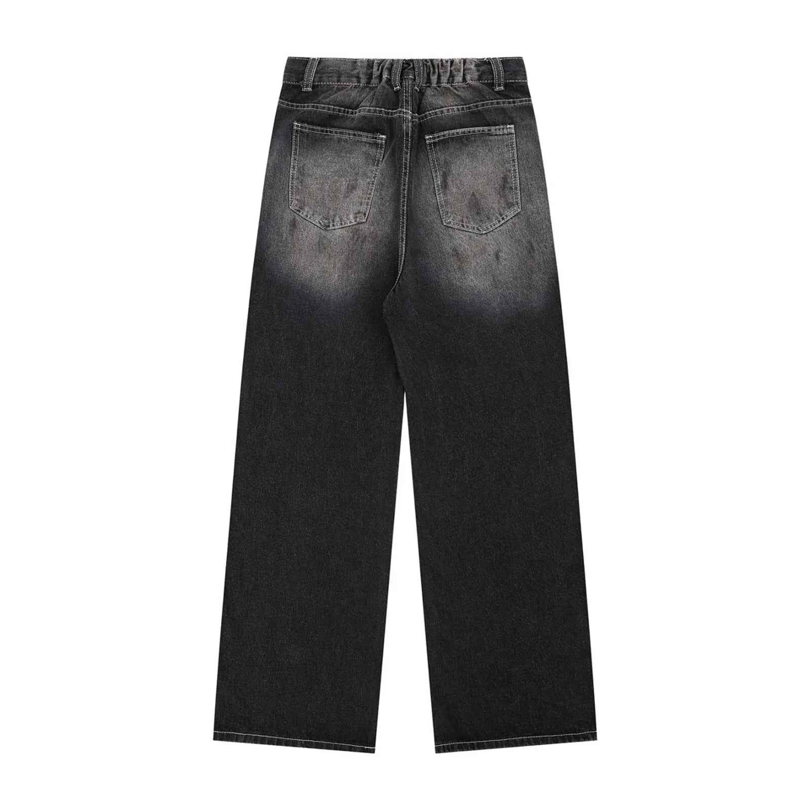 Washed Straight Jeans Men Loose Slimming Design Trousers - MarkoFit