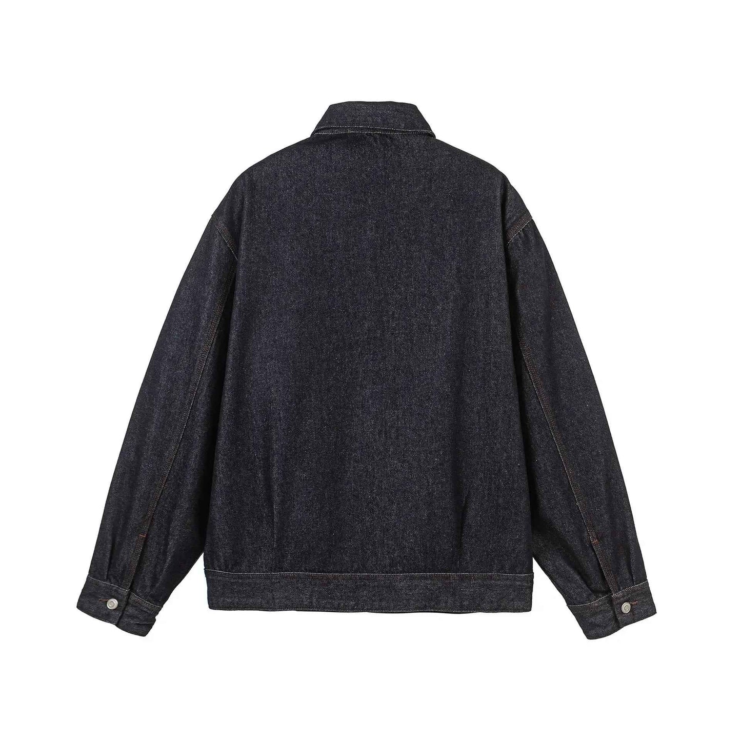 Turn-Down Collar Denim Jacket for Men - Trendy Loose Workwear Style, Ideal Winter Clothes for Women - MarkoFit