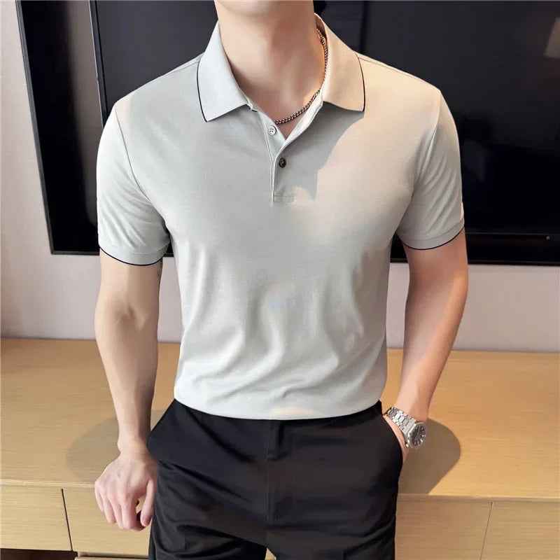 Short sleeved polo shirt for men T-shirt - MarkoFit