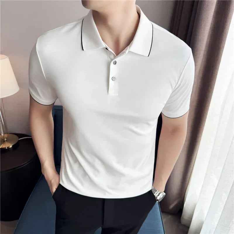 Short sleeved polo shirt for men T-shirt - MarkoFit
