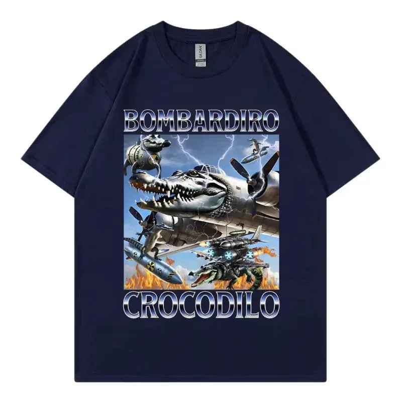 Women's Men T Shirt Bombardiro Crocodilo Plane Bomber Funny - MarkoFit