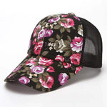 Small floral cloth peony cloth baseball cap cap duck bill hat - MarkoFit