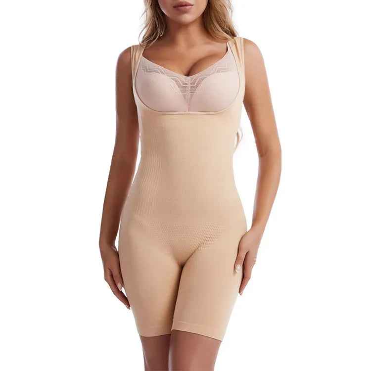 Women's One-Piece Body Shaping Clothes Abdomen Closing Pants Waist Closing Body Shaping Hip Lifting Pants Chest Supporting Gathering One-Piece Vest And Underwear - MarkoFit