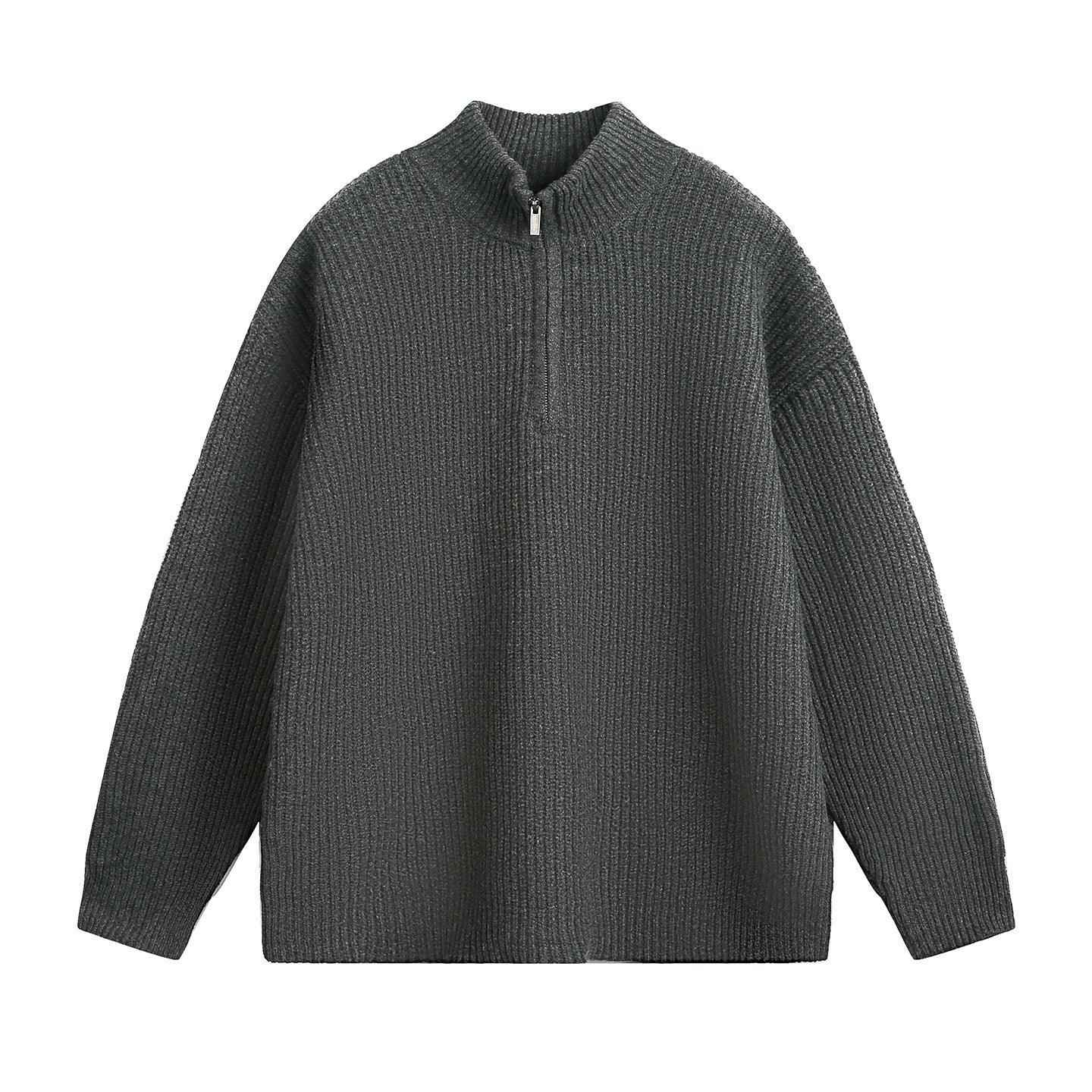 Half zip stand up collar sweater for men - MarkoFit