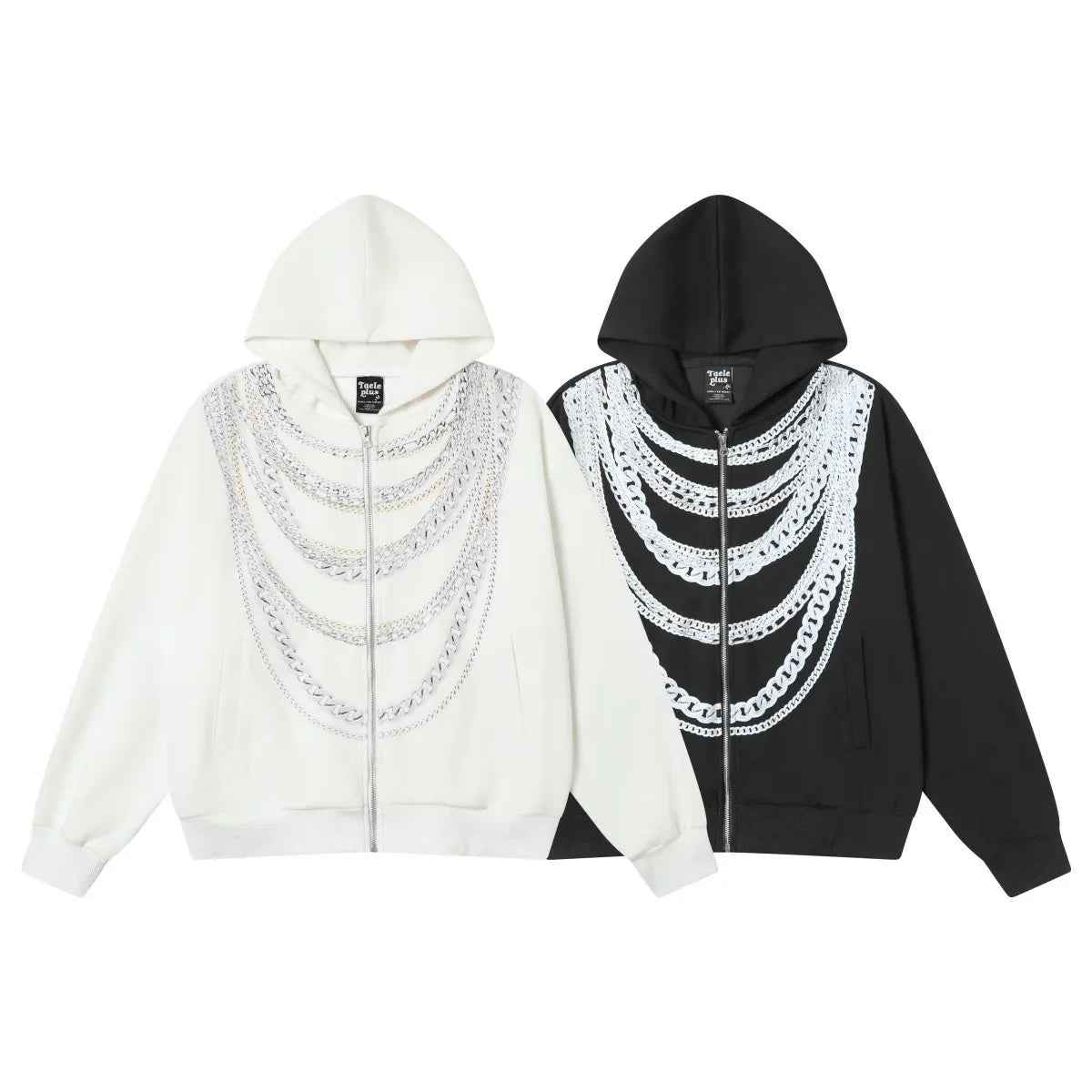 Printed cardigan zipper sweatshirt for men - MarkoFit