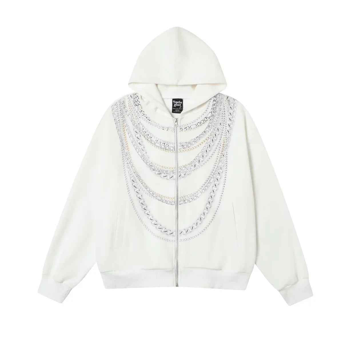 Printed cardigan zipper sweatshirt for men - MarkoFit