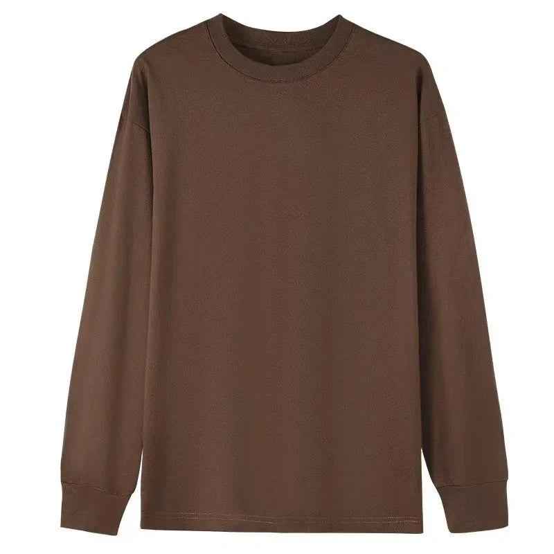 Men's Universal Cotton Pullover - Solid Long Sleeve Knit Sweater - MarkoFit