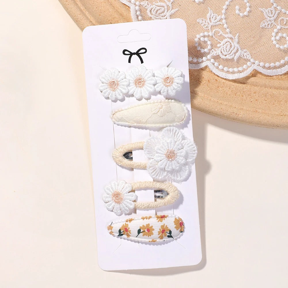 5Pcs BB Clips Set for Children Hair Accessories Sweet Hair bangs