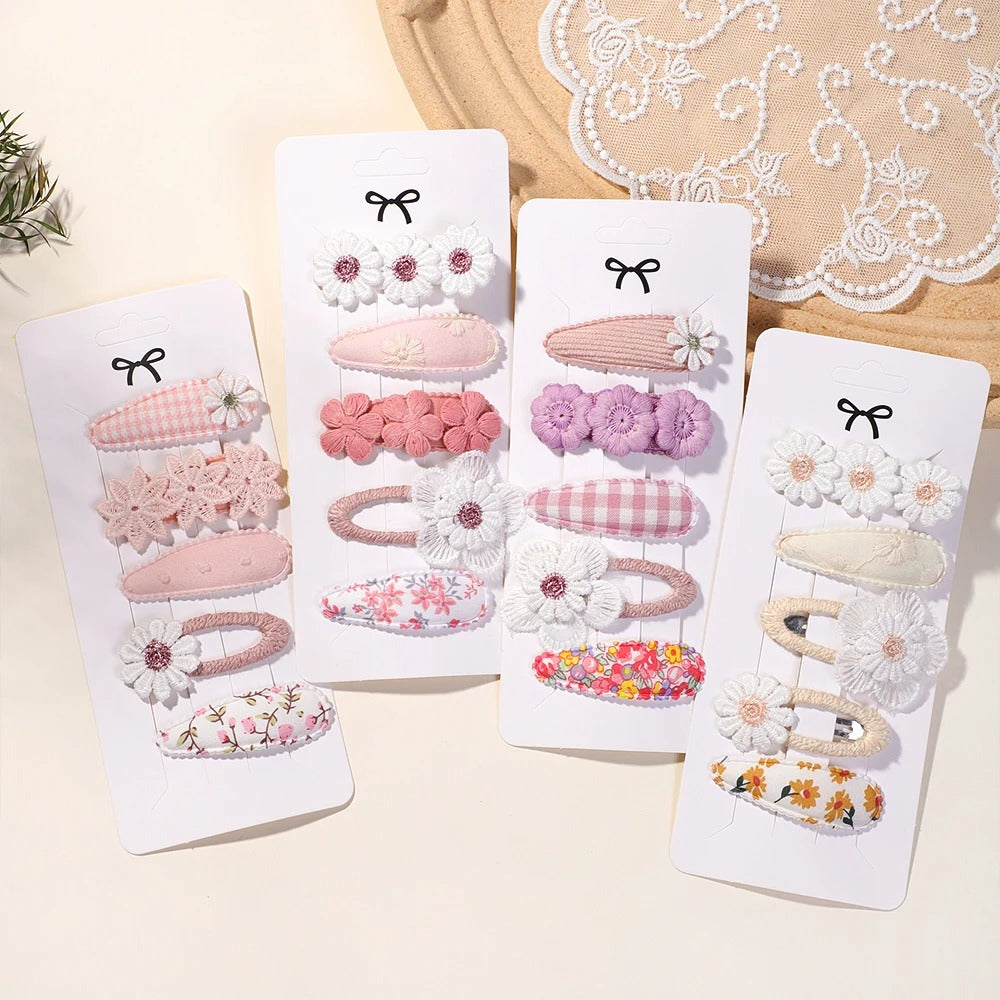 5Pcs BB Clips Set for Children Hair Accessories Sweet Hair bangs