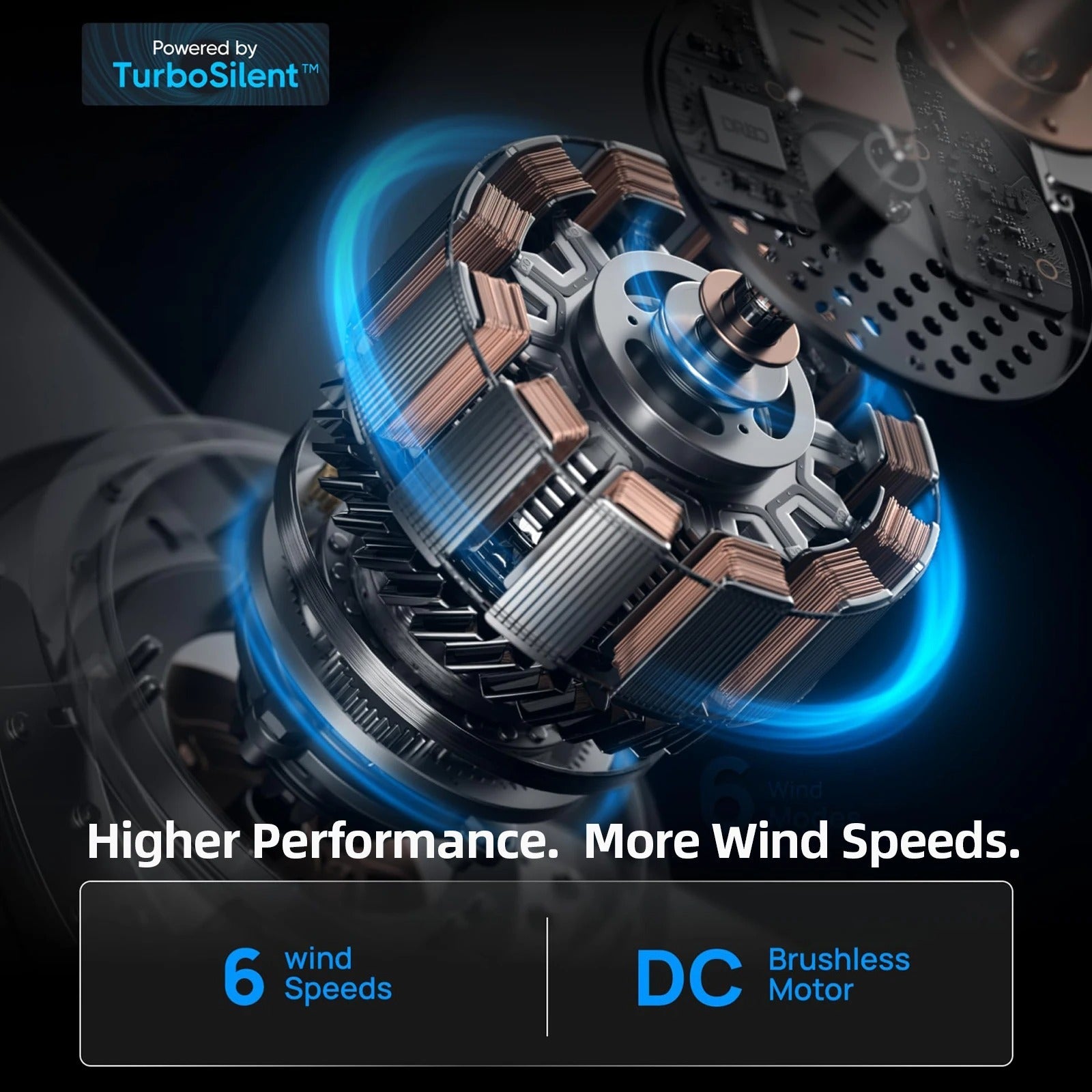 Jelena Invisible Fan Light with 3 Retractable Blades Bedroom Living Room