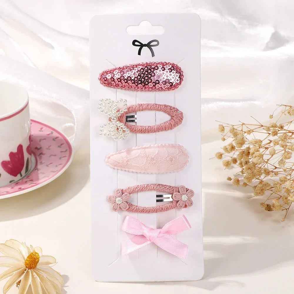 5Pcs BB Clips Set for Children Hair Accessories Sweet Hair bangs - MarkoFit