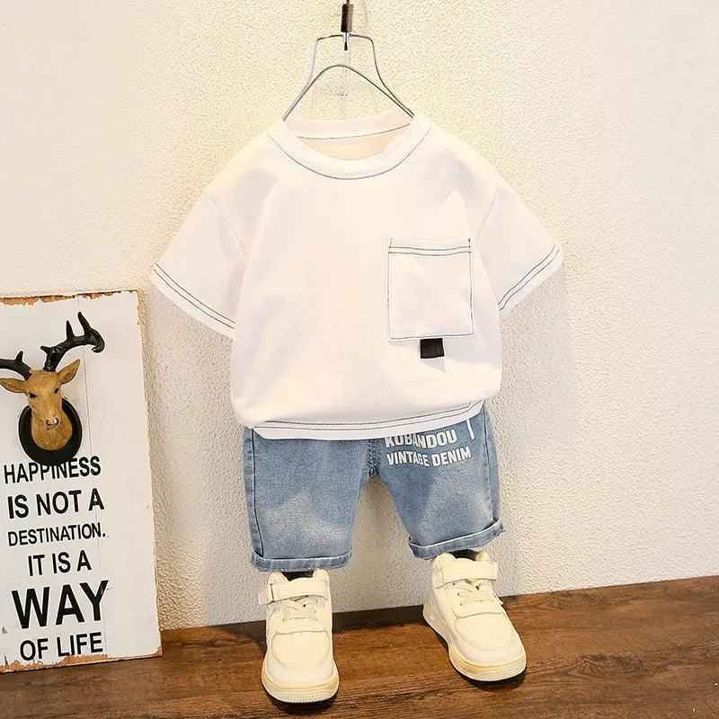 New Summer Baby Boy Kids Clothes Children Clothing Suit Tops - MarkoFit