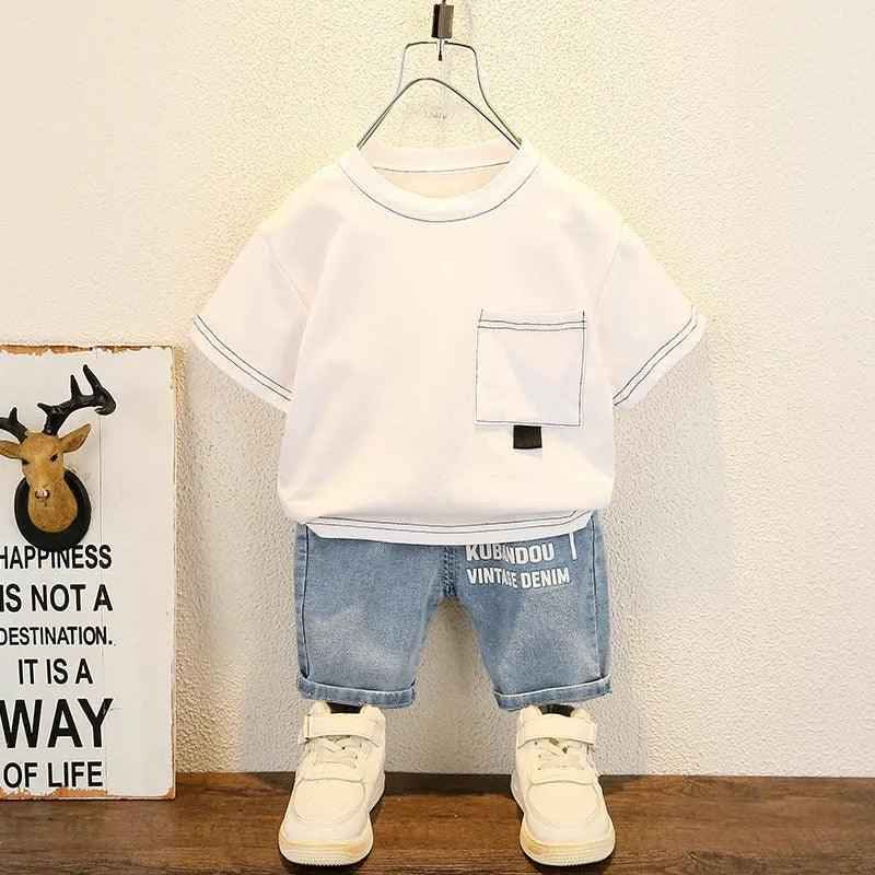 New Summer Baby Boy Kids Clothes Children Clothing Suit Tops - MarkoFit