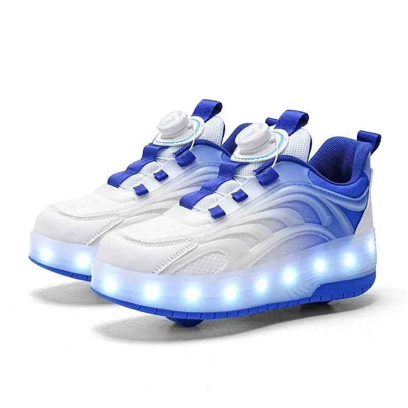 Two Wheels Children's Led Light Roller Skate Shoes For Kids Boys Girls - MarkoFit