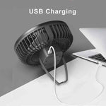 USB Rechargeable Wireless Ceiling Electric Fan With LED light For Home - MarkoFit